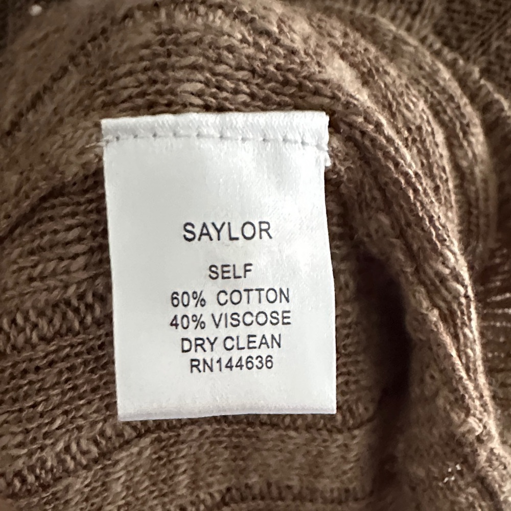 SAYLOR Chocolate Ribbed Cardigan - Picture 4 of 4
